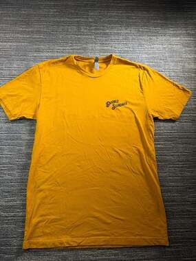 Fresh Vibes Men T-Shirt Small Yellow Grim Reaper Good Friends Bad Habits Beer